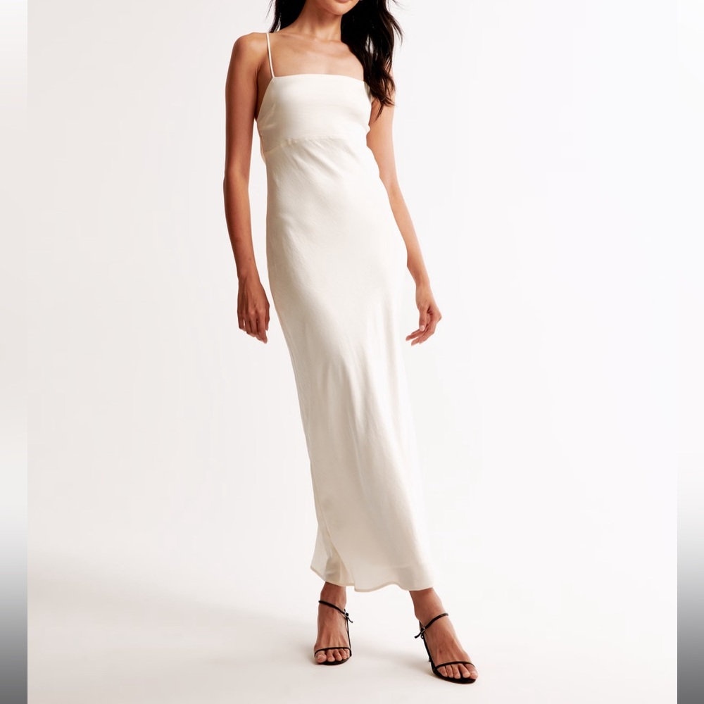 Abercrombie & Fitch Cream Maxi Dress